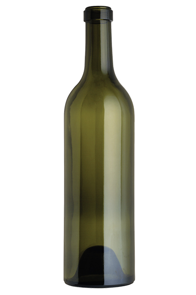 Claret/Bordeaux Wide Drip Ring wine bottle, Antique Green - SPI-1606 AG
