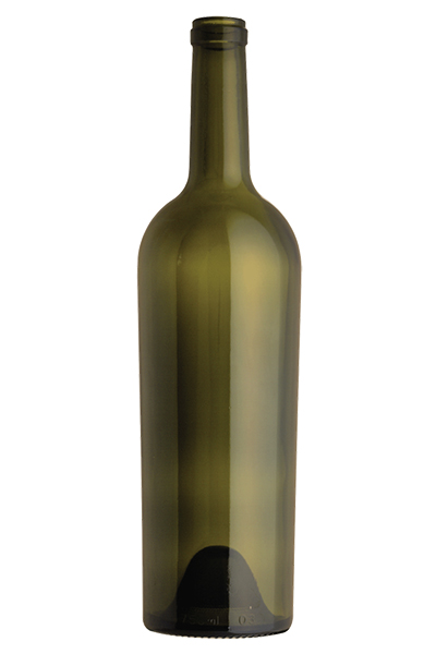 Reverse Taper Claret/Bordeaux wine bottle, Antique Green - SPI-1306 AG