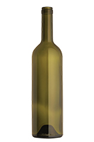 Tall Claret/Bordeaux wine bottle, Antique Green - SPI-1106 AG