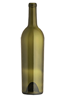Tapered Claret/Bordeaux wine bottle, Antique Green - SPI-1406 AG